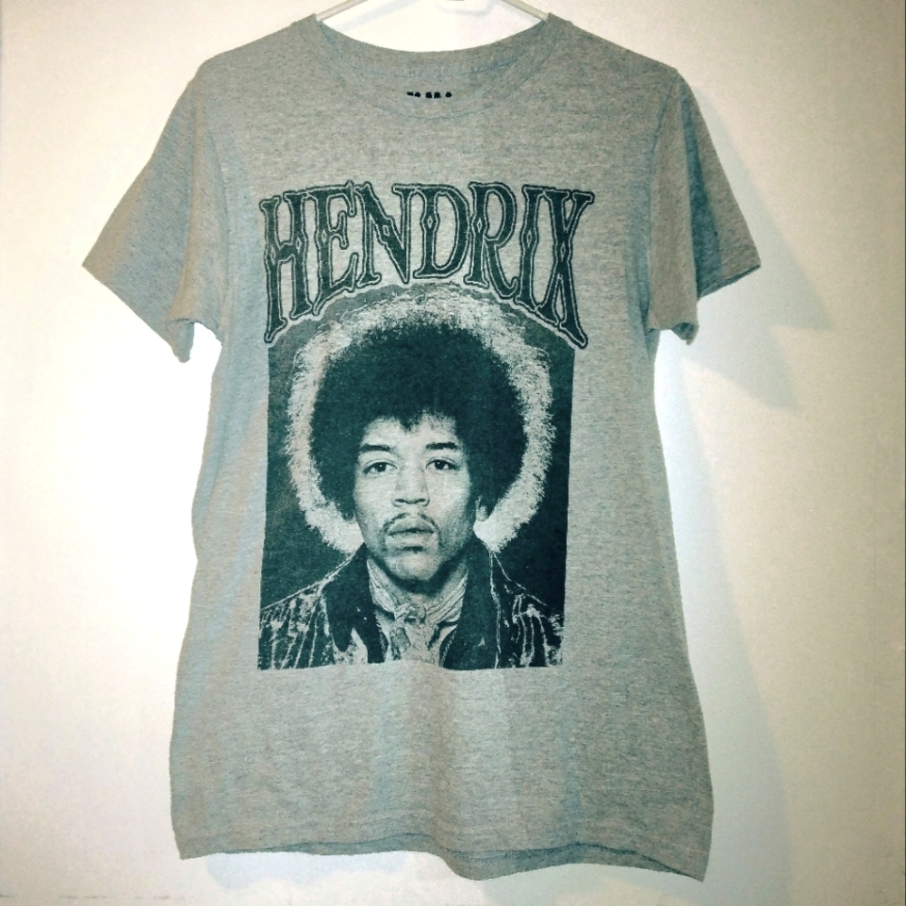 Grey "Hendrix" Jimi Hendrix Graphic Tee – Medium